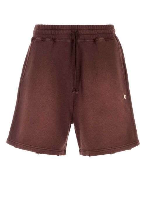 Cotton Bermuda Shorts — Burgundy