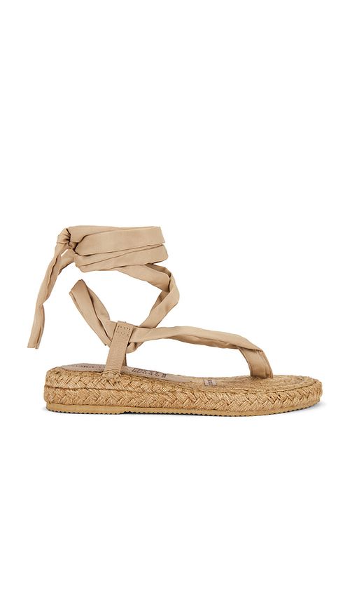 Nora Lozza Summer Espadrille Sandal in Beige. 10. Also
