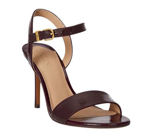 Women's Gwen Nappa Stiletto Heel Sandals - Dark Garnet