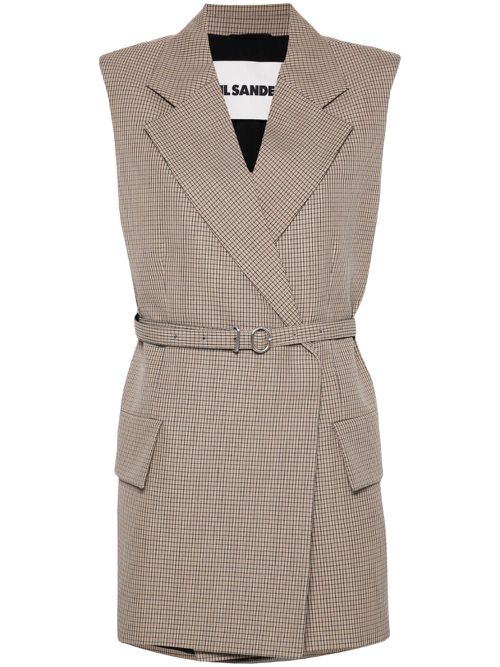 Checked vest - Brown