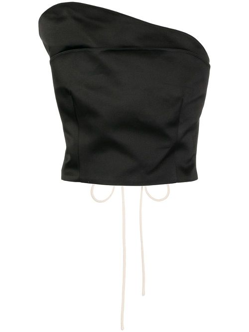 Petal asymmetric croset top - Black
