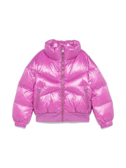 Quilted puffer jacket - Purple