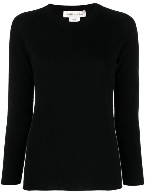 Crew-neck cashmere jumper - Black