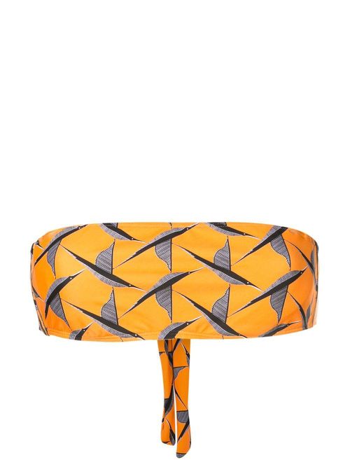 Baija printed bustier bikini top - Orange