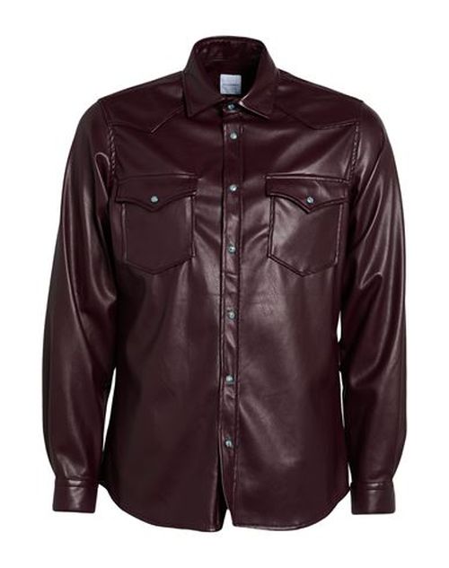 Man Shirt Burgundy Size M Polyester