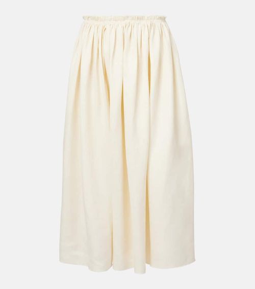 Chiara linen midi skirt