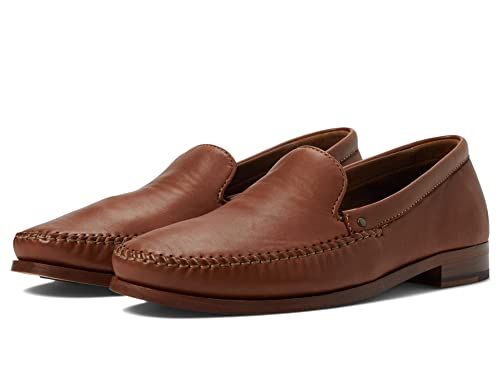 Johnston & Murphy Collection® Baldwin Whipstitch Venetian Fancy Shoes for Men – Leather Construction Venetian Cognac