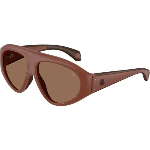 Moncler Unisex Moncler ME8014U ZYRA 503573 Sunglasses Injected Brown Brown Pilot Norma