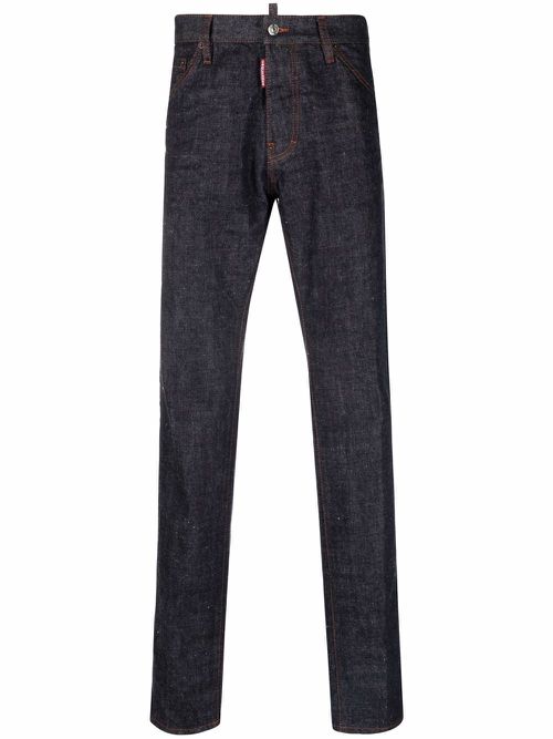 Logo-print tapered jeans - Blue