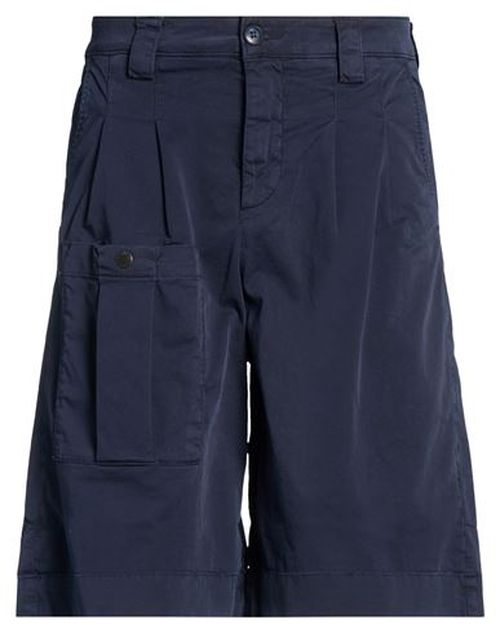 Man Shorts & Bermuda Shorts Navy Size 25 Cotton, Elastane