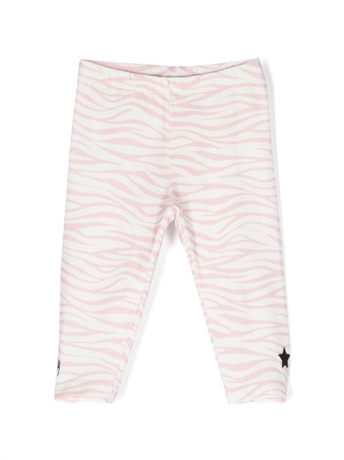 Eyelike-motif zebra-print leggings - Pink