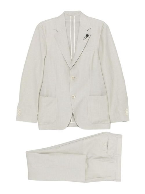 Suit in grey linen