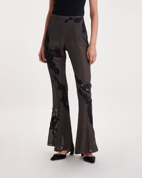 Acne Studios Trousers Lace Flared Grey