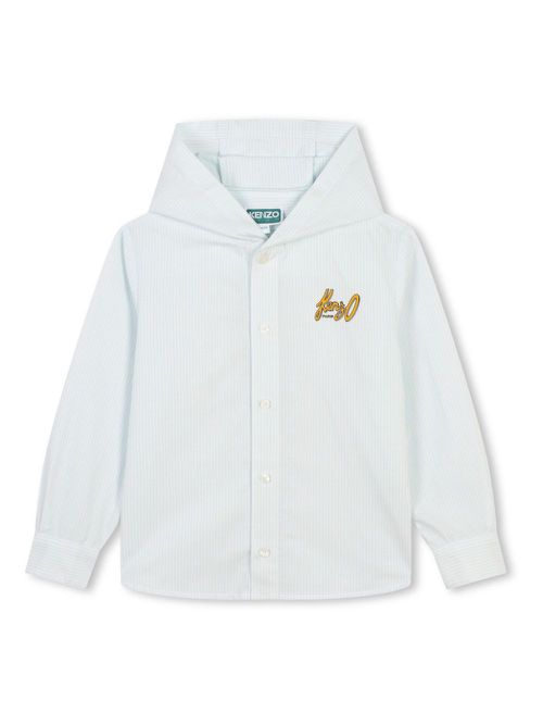 Oxford hooded shirt - Blue