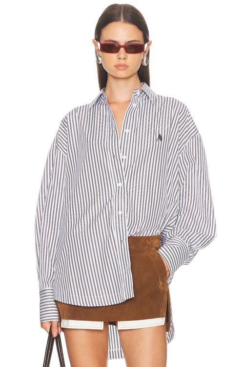THE ATTICO Striped Shirt in Multicolor - White,Blue.  36 also in