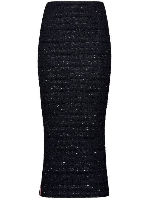 Tweed pencil skirt - Black
