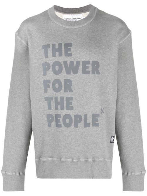 Logo-print organic-cotton sweatshirt - Grey