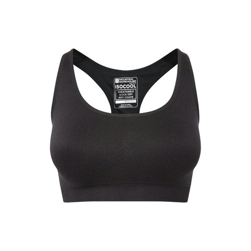 Mountain Warehouse Women's Anti-Chafe Seamless Sports Bra - Black - - Black - 96% Polyamide/4% Elastane