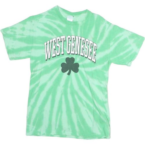 PORT & COMPANY Mens Green Tie Dye West Genesee Graphic T-Shirt XL Crew Neck