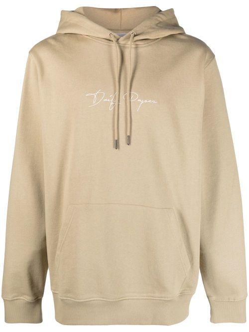 Logo-print cotton hoodie - Neutrals