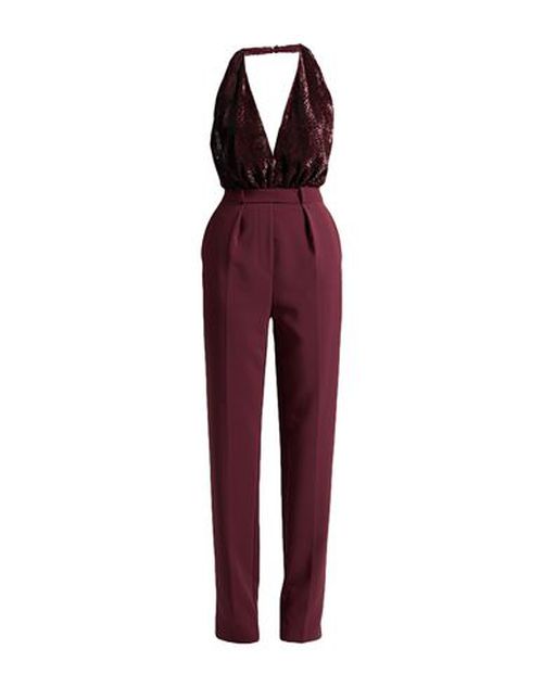 Woman Jumpsuit Burgundy Size 4 Polyamide, Polyester, Elastane, Polyurethane