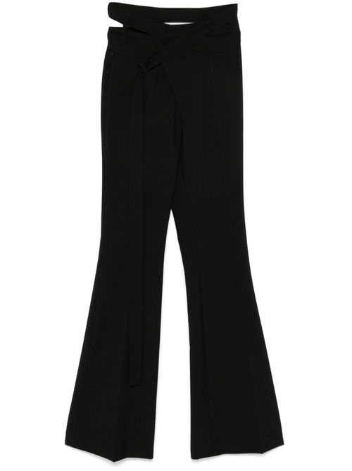 Flared wrap trousers - Black