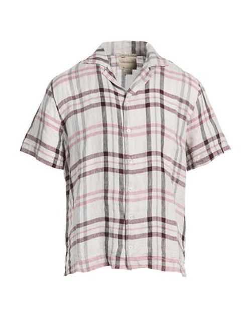 Man Shirt Light grey Size XXL Linen