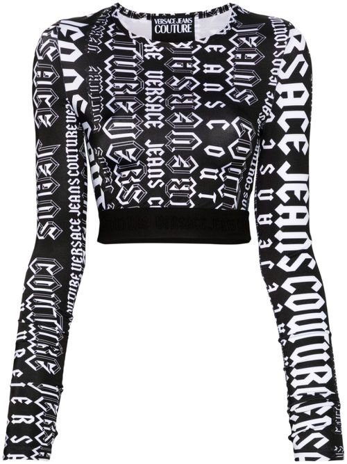Logomania crop top - Black