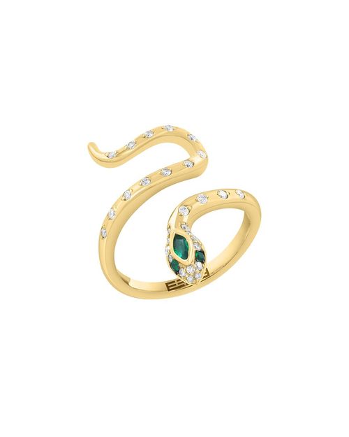 14K 0.37 ct. tw. Diamond & Emerald Ring