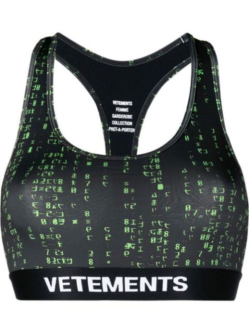 Logo-underband cropped vest