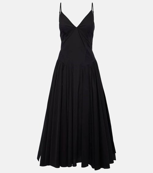 Solene cotton poplin midi dress