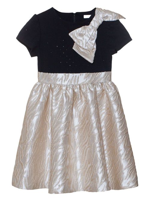 Bow-detailing dress - Gold