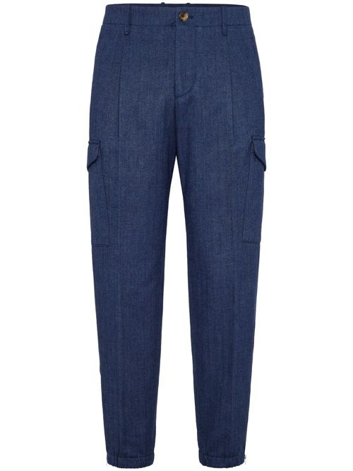 Tapered-leg trousers - Blue