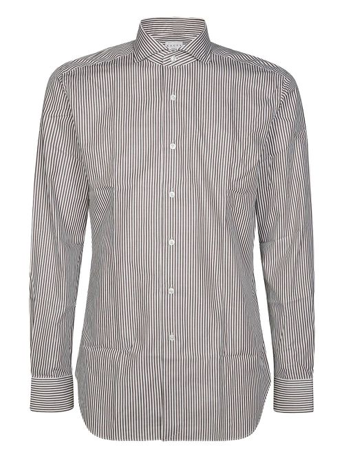 Xacus striped shirt - Brown