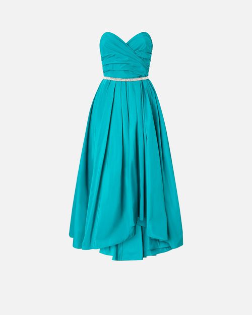 Elegant long dress with jewel belt - 36