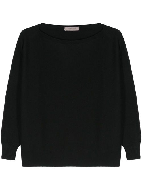 Fine-knit sweater - Black