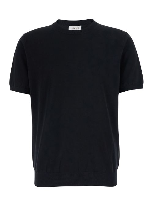 Crew Neck Cotton T-Shirt — Black