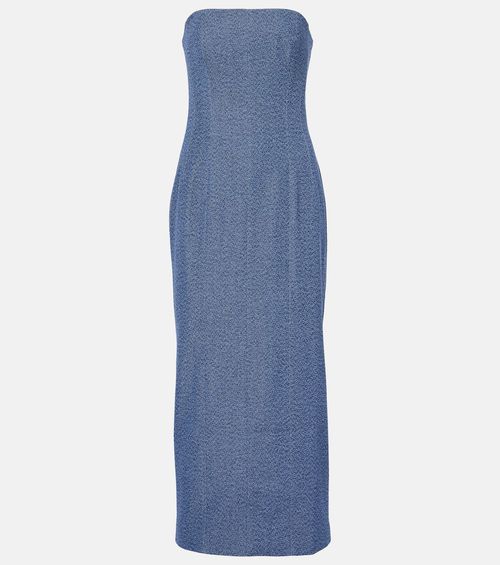 Tove Alba strapless denim midi dress