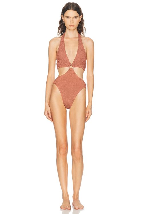 Bond Eye Celeste One Piece Swimsuit in Fawn Shimmer - Brown. a