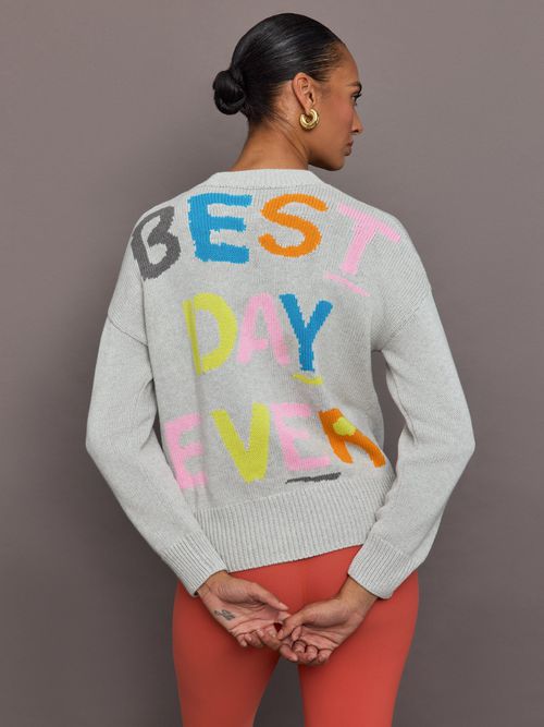 Kerri Rosenthal Benton Best Day Ever Sweater - Silver Fox Silver