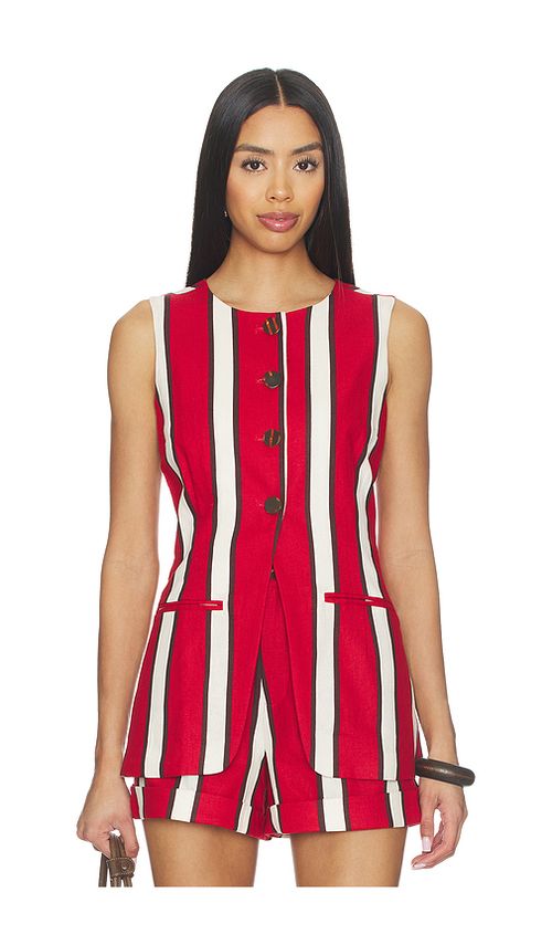 SIMONMILLER Del Mar Linen Vest in Red. 8. Also , 2