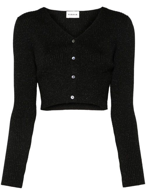 Lurex cardigan - Black