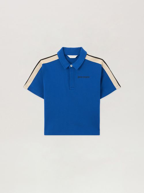 Curved Logo Track Polo Shirt Kids  Blu/blue