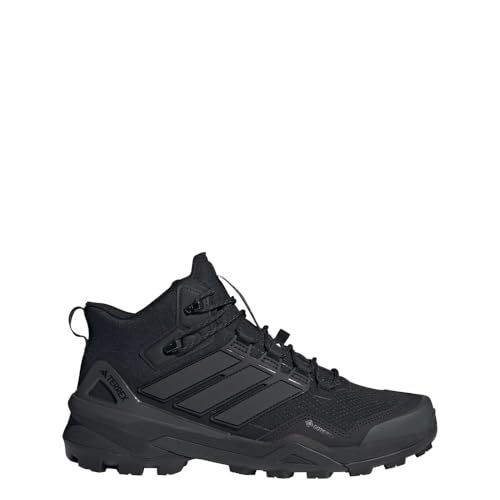 Adidas  Mens Terrex Skychaser Gore-TEX Mid Top Hiking Shoes Olive Strata/Silver Green/Black 10.5 Medium