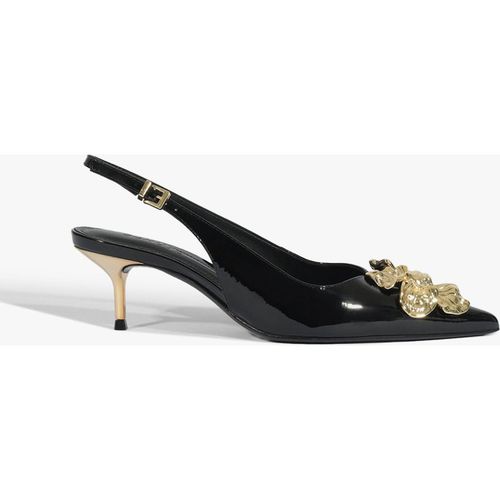 Flora Mid Patent Pump - 11 / Black / Patent