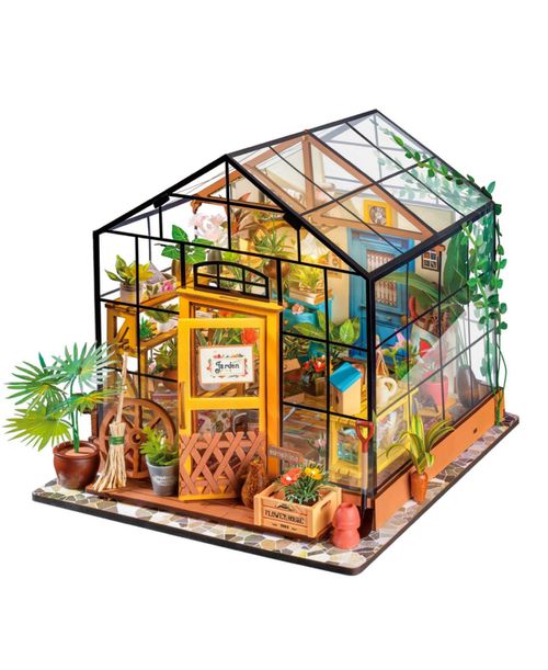 "Diy Miniatures Dollhouse Craft Kits Tiny House Model, Multicolored, 7.68""6.89""6.89"" - Natural"