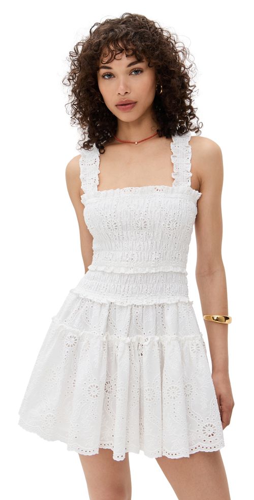 Hill House Home | Hill House Home The Azalea Mini Nap Dress White/Trellis  Broderie | Realry