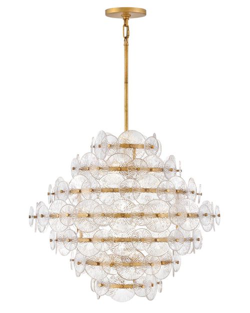Distressed Brass LED Pendant from the Rene Collection