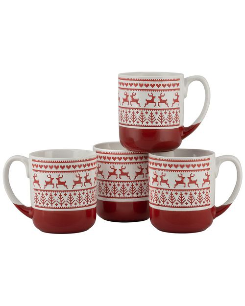 Reindeer-Sweater-Embossed Mug