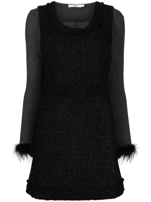 Tweed two-piece minidress - Black